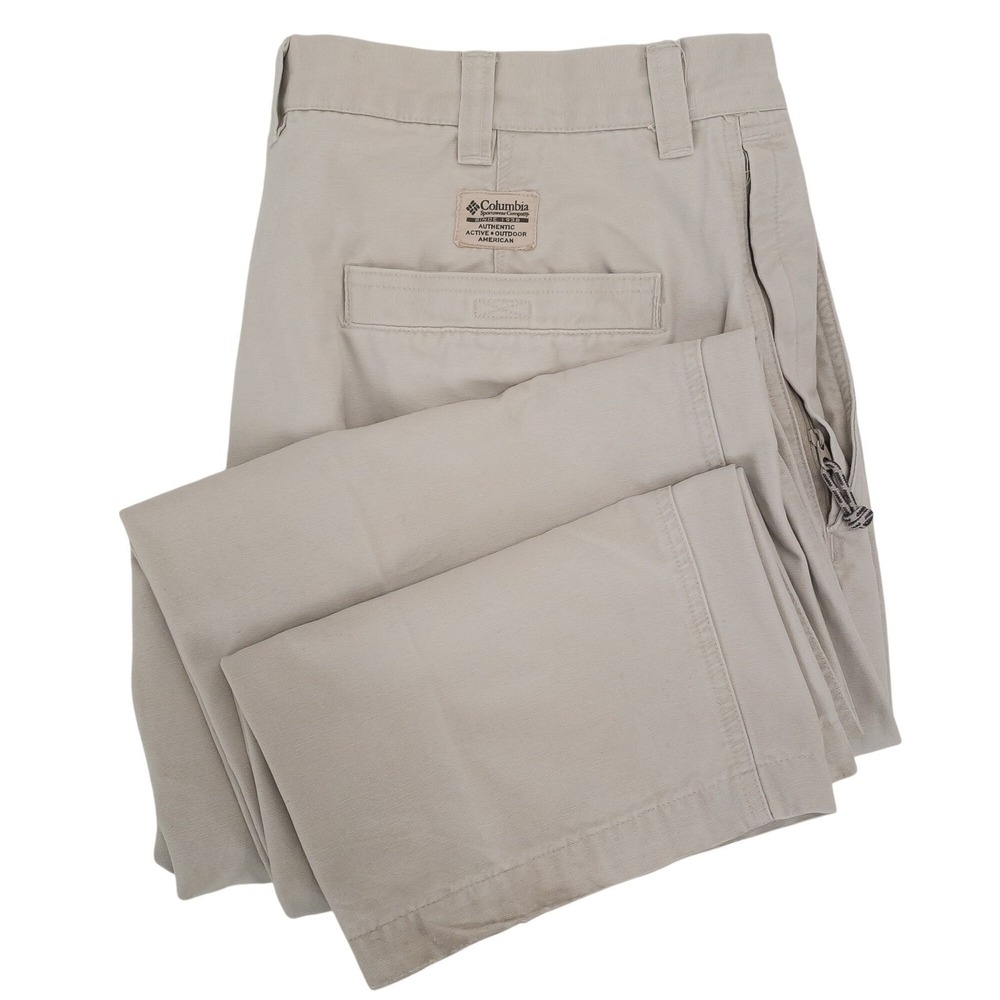Columbia 8oz Granite Cloth Active Outdoor Utility Tan Pants 42x32 (fits 40x31)